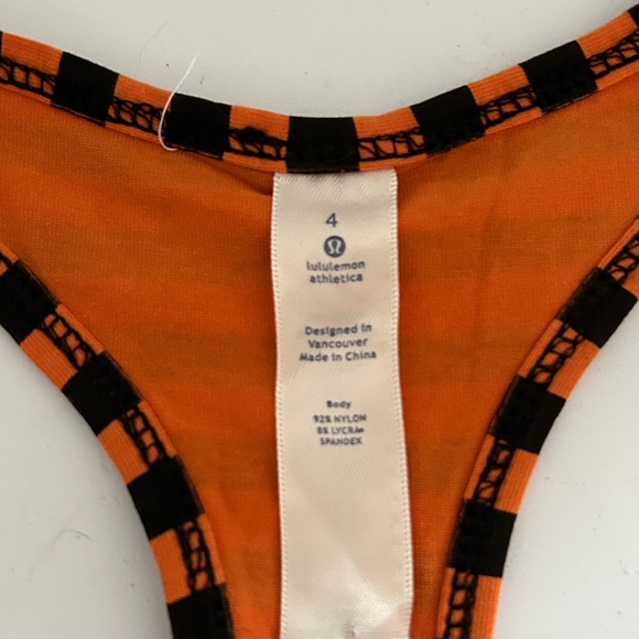 LULULEMON womens size 4 stripped racer back tank top - Picture 4 of 7